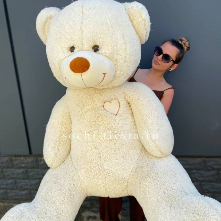 Белый плюшевый мишка большой в Туле