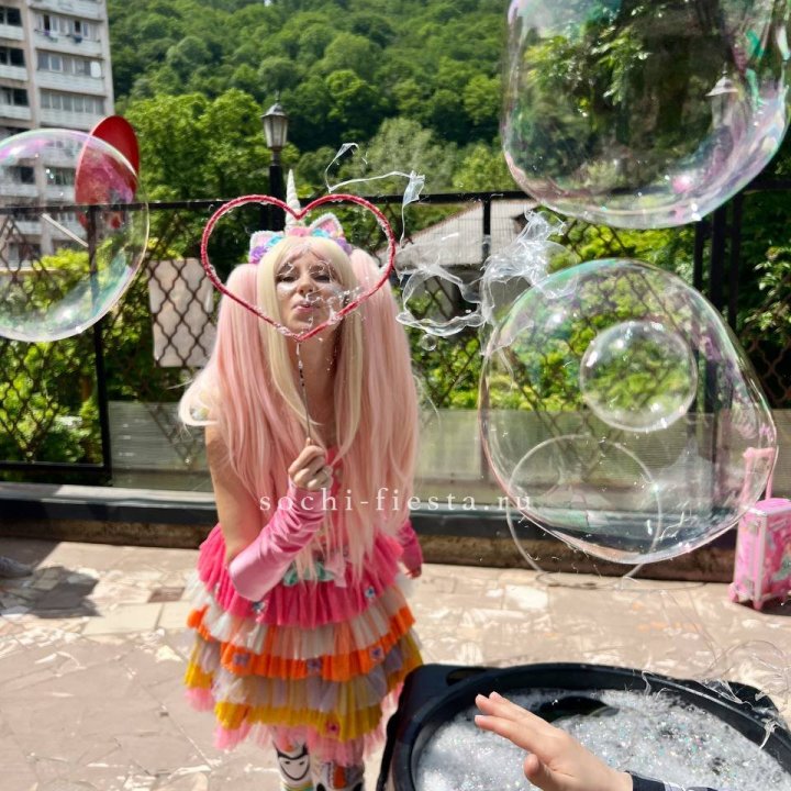 Шоу мыльных пузырей в Туле