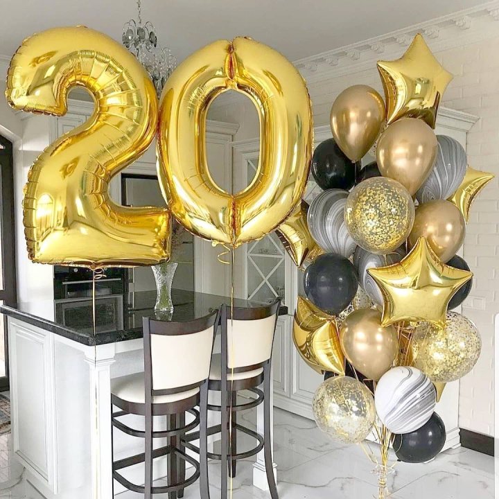 Фольгированный шар Золотая Цифра в Туле