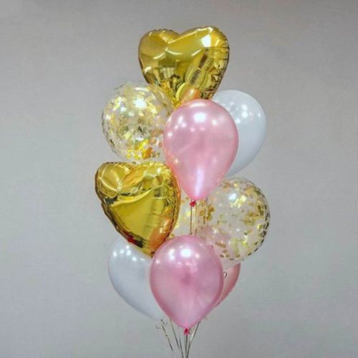 Облако шаров "Рози голд" в Туле