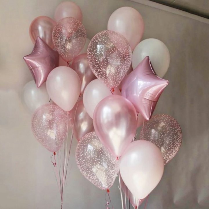 Фонтаны шаров "Розовый" в Туле