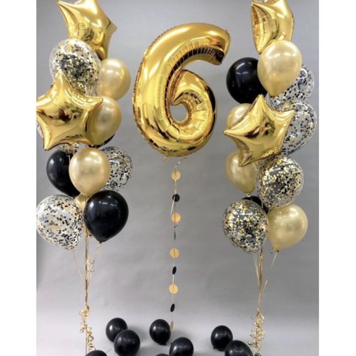 Цифра с фонтанами шаров  в Туле