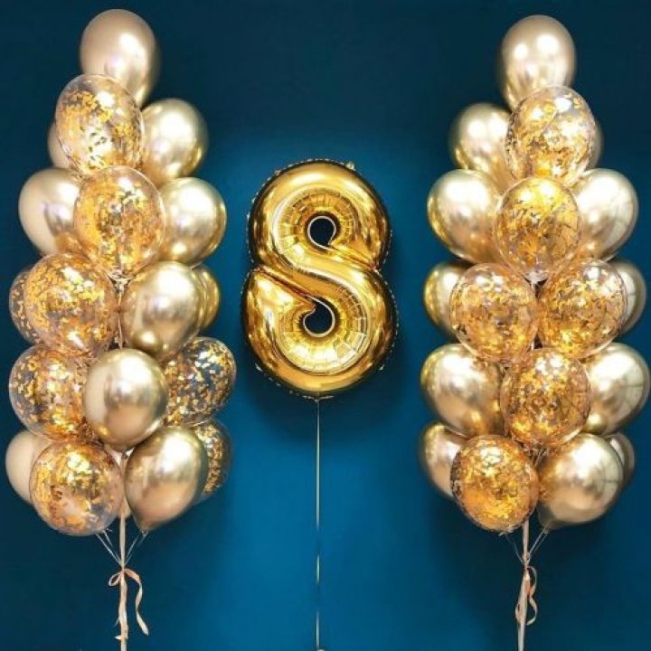 Цифра с фонтанами шаров  в Туле