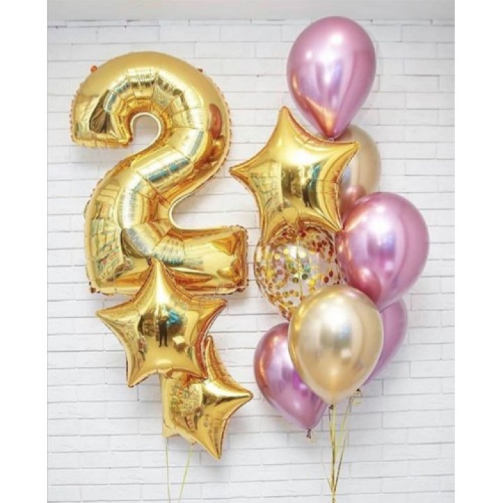 Цифра с фонтанами шаров  в Туле