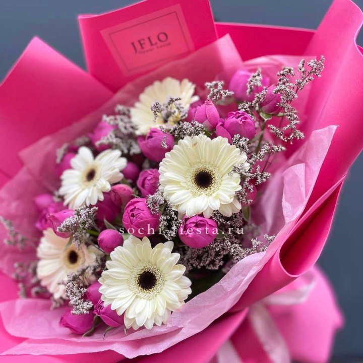 Букет гербер и мисти бабблс  в Туле