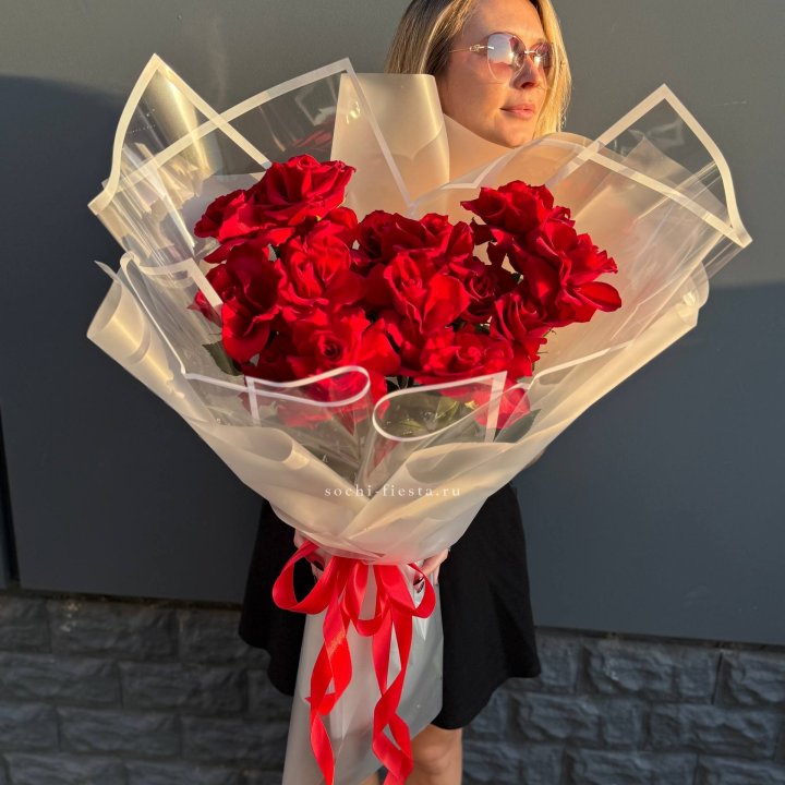  Букет  высоких роз 15 шт в Туле