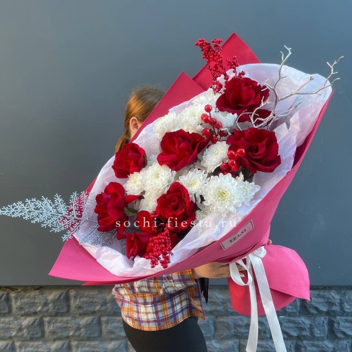 Букет "Яркая зима" в Туле