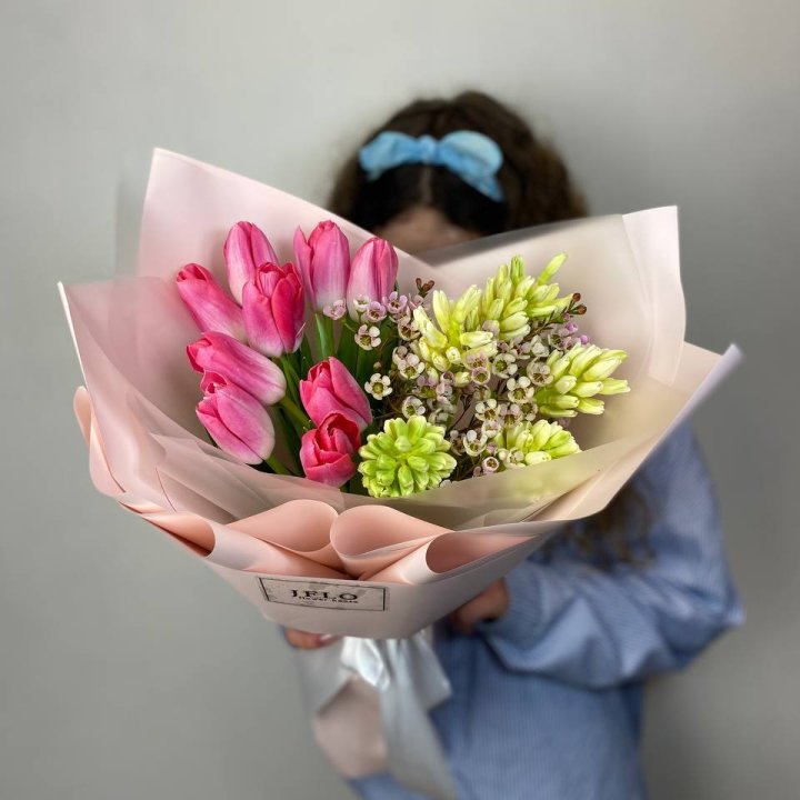  Дуо тюльпаны и гиацинты в Туле