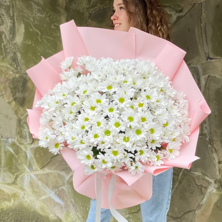  Букет хризантем "Крем" в Туле