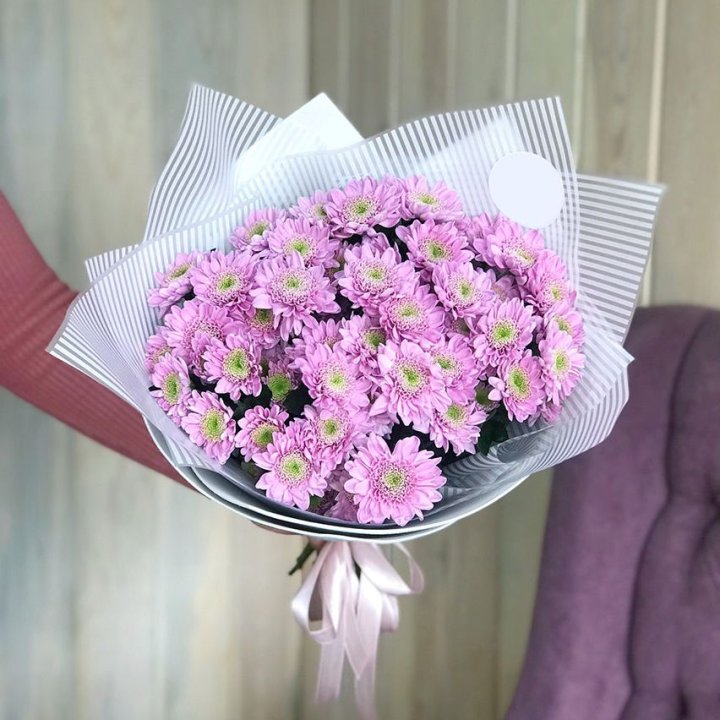 Букет розовых хризантем в Туле