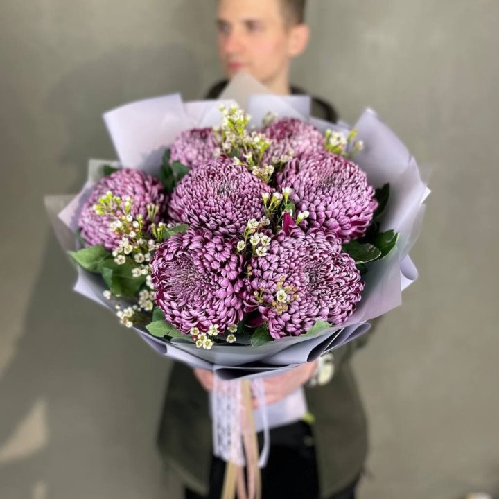 Букет хризантем "Палермо" в Туле