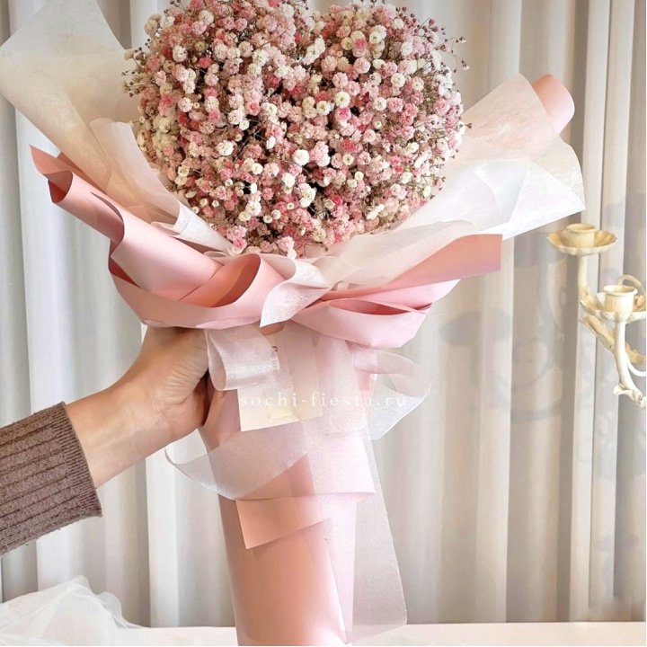 Сердце из гипсофилы  в Туле