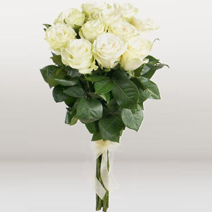 11 белых голландских роз в Туле