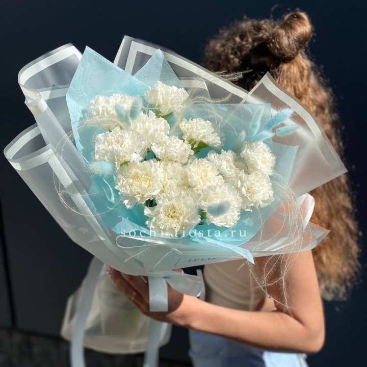 Воздушный букет из диантусов  в Туле