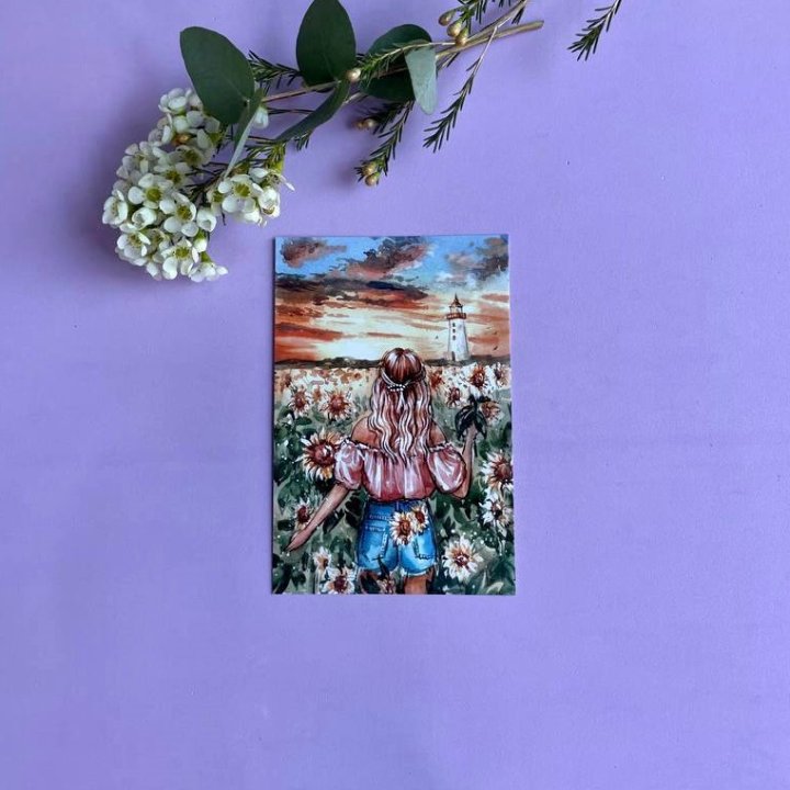 Открытка к букету "Подсолнух" в Туле