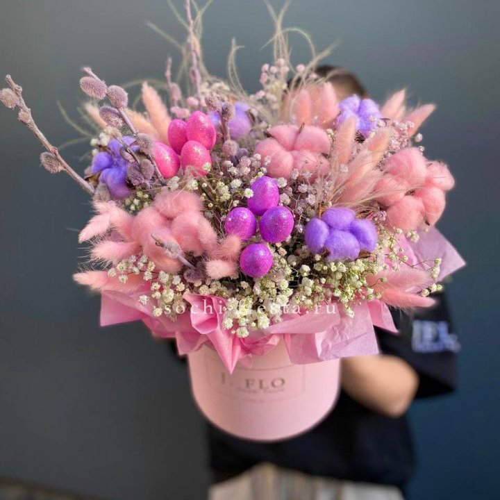 Сухоцветы в коробке  в Туле