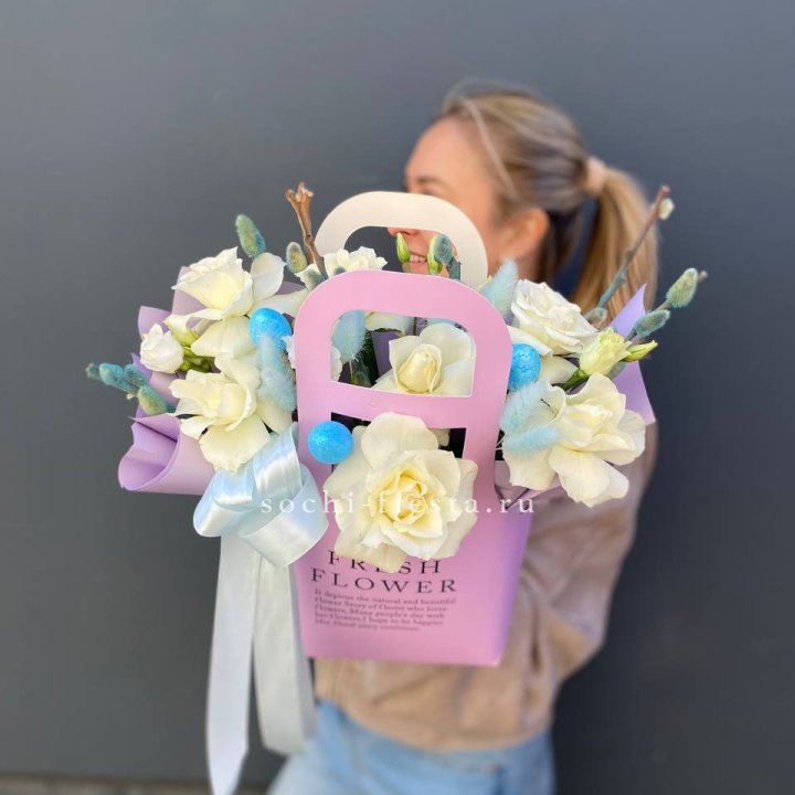 Цветочная сумочка "Пасхальная композиция" в Туле