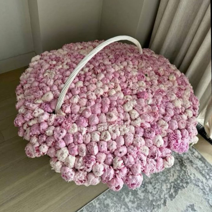 Корзина 555 пионов в Туле