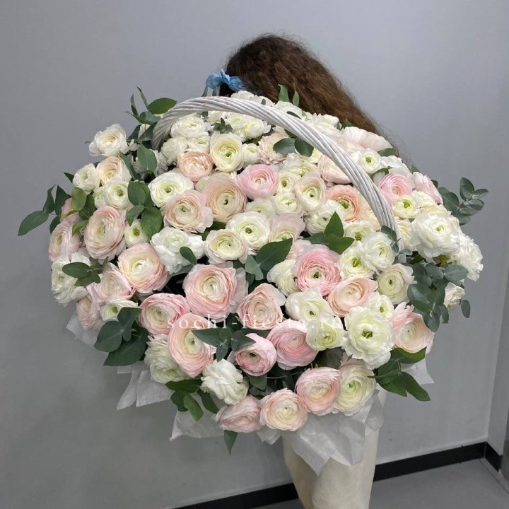 Ранункулюсы в корзине в Туле