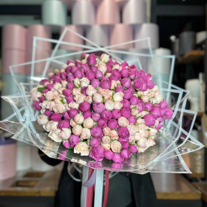 101 кустовая пионовидная роза в Туле