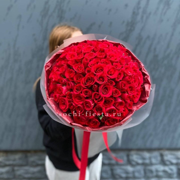 101  красная кенийская роза  в Туле