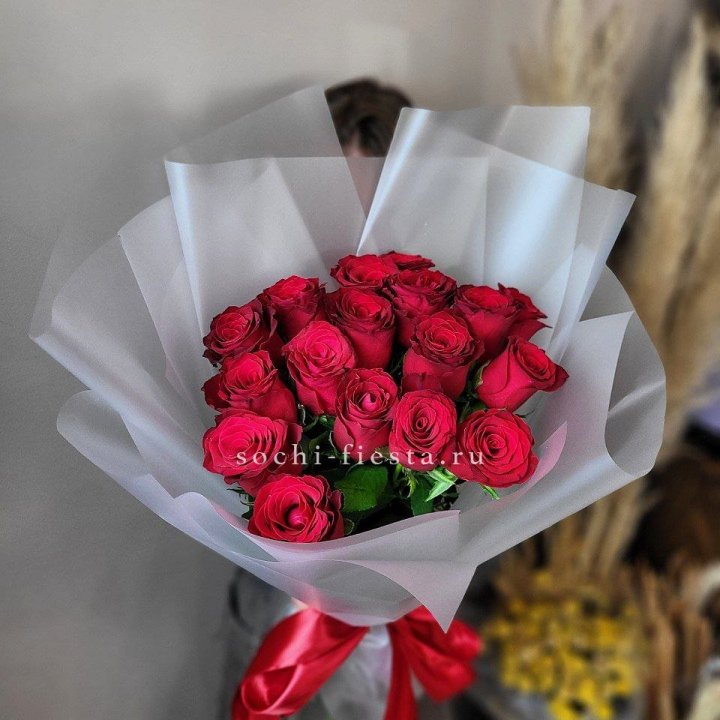 17 красных роз "Нет времени ждать" в Туле