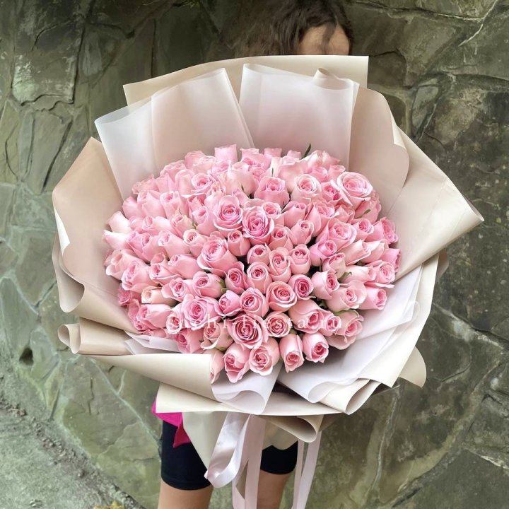 101 нежно-розовая роза Каролина  в Туле