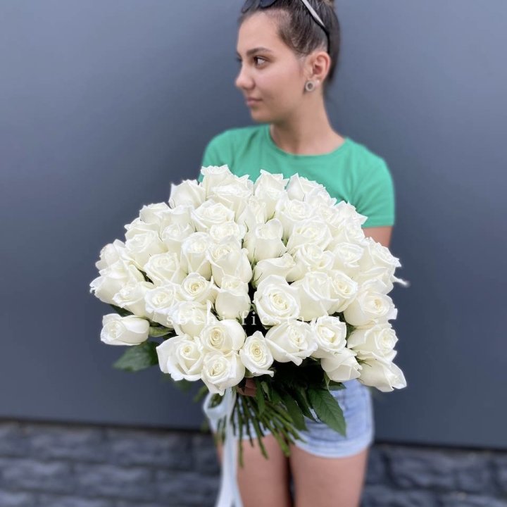 51 белая роза в Туле