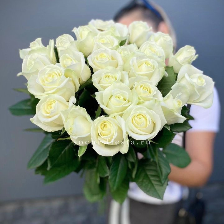 Голландские розы белые 25 в Туле