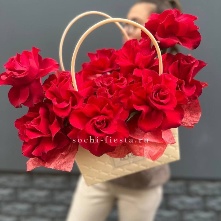 Французские розы в сумочке в Туле