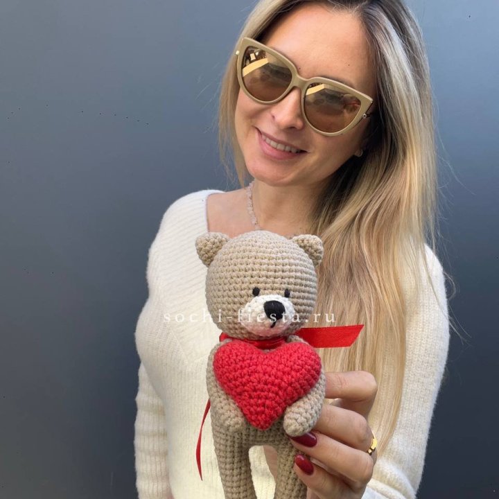 Мишка с сердцем ручной работы в Туле