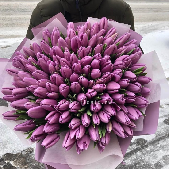 101 сиреневый тюльпан в Туле