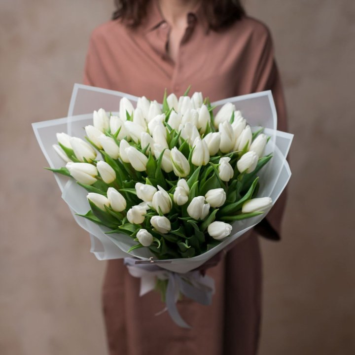 51 белый тюльпан в Туле