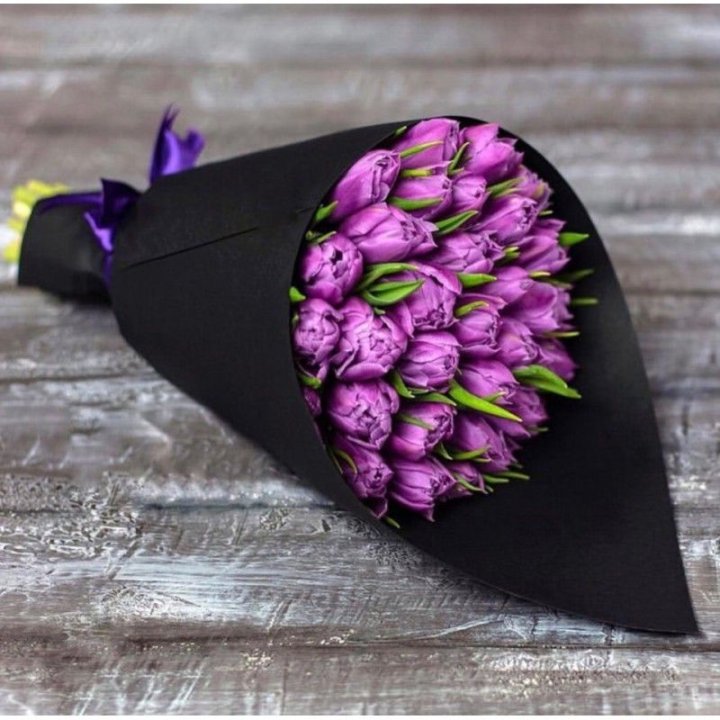 Пионовидные тюльпаны блэк в Туле