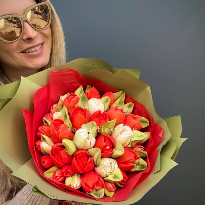 Зефирный букет из тюльпанов в Туле